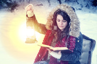 Creative Senior girl photos in the snow